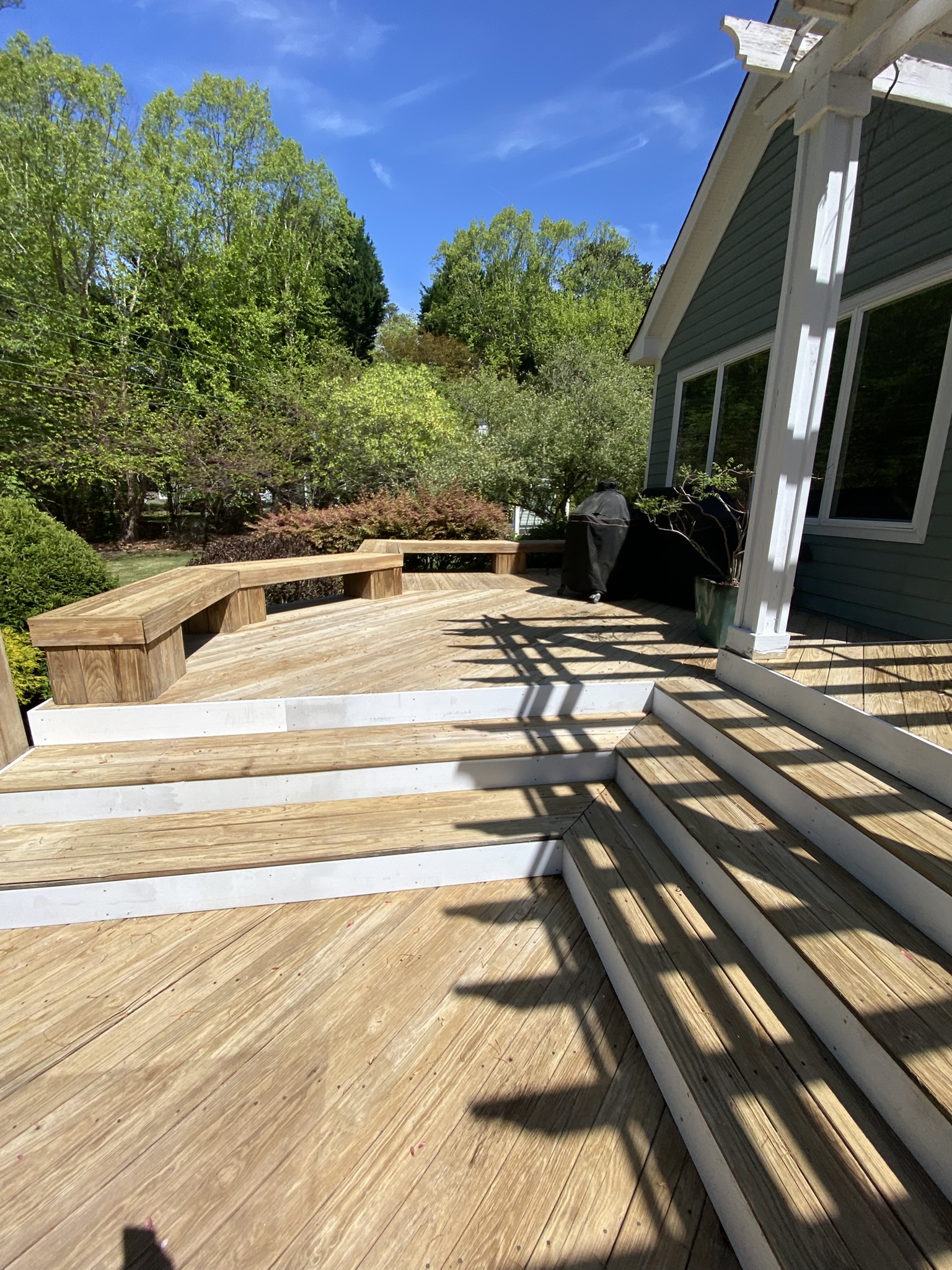 Clean deck after professional washing in Yorktown VA