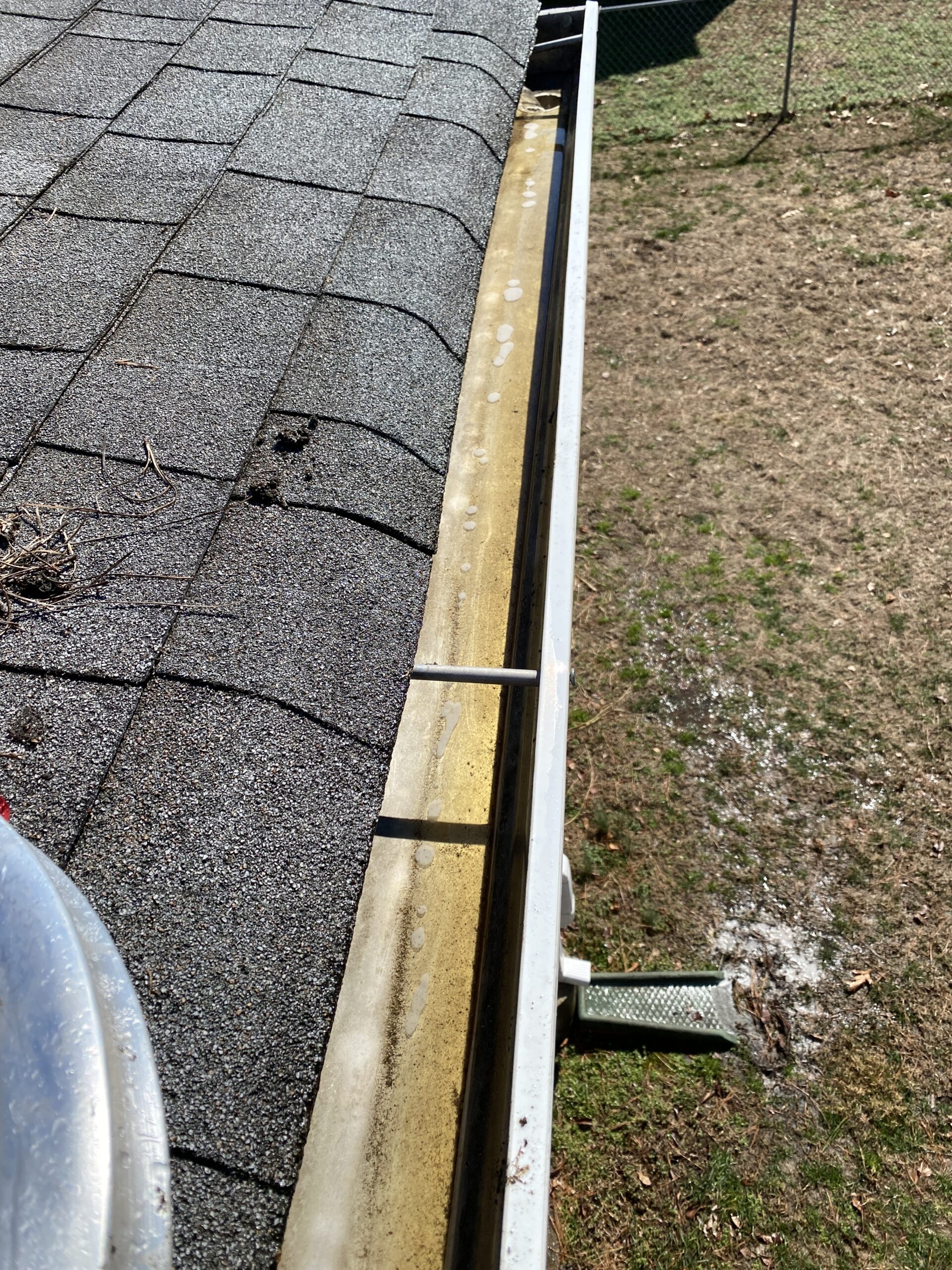 Clean gutters after professional gutter cleaning in Yorktown VA