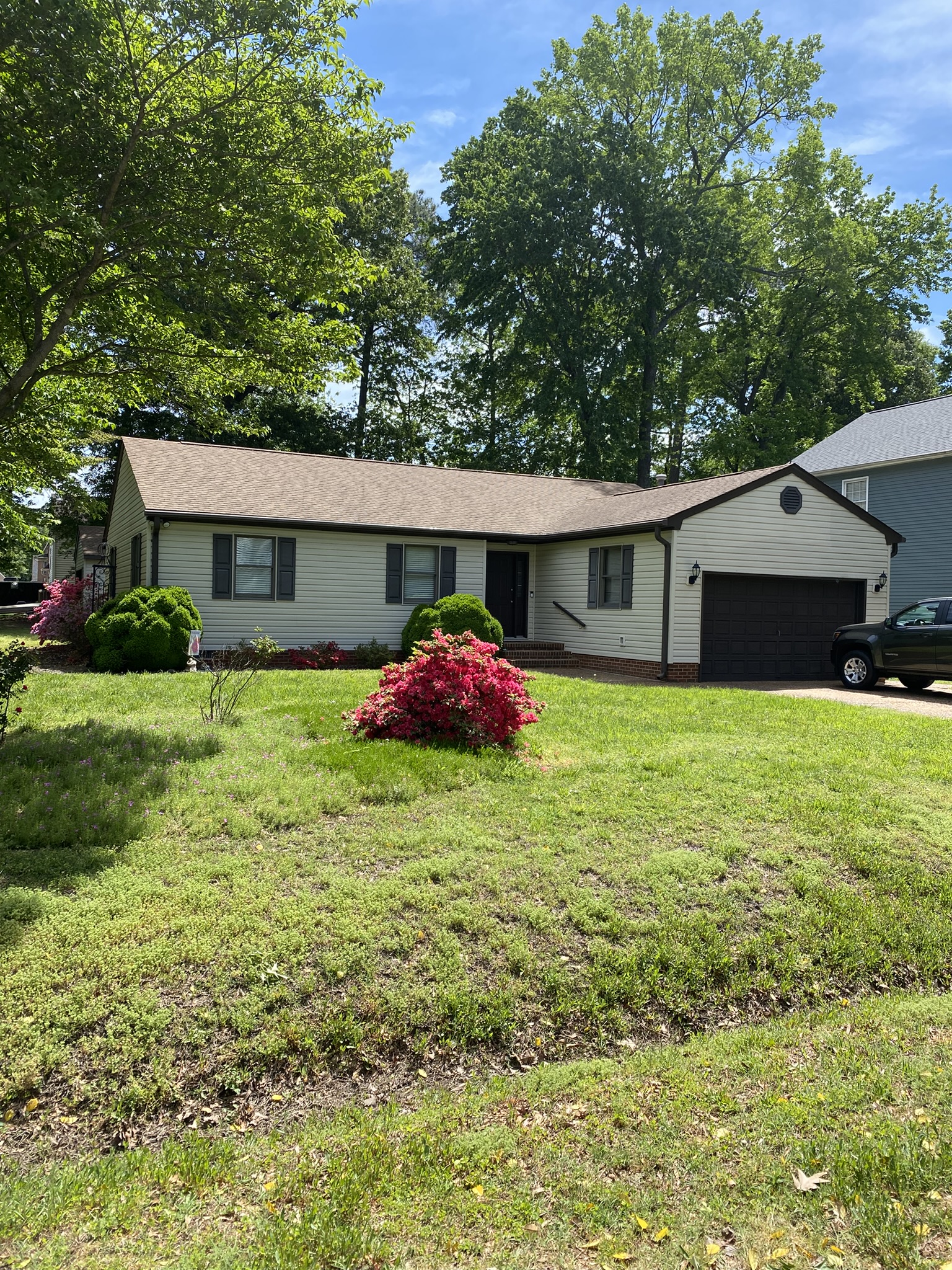 Clean roof after professional roof washing in Yorktown VA