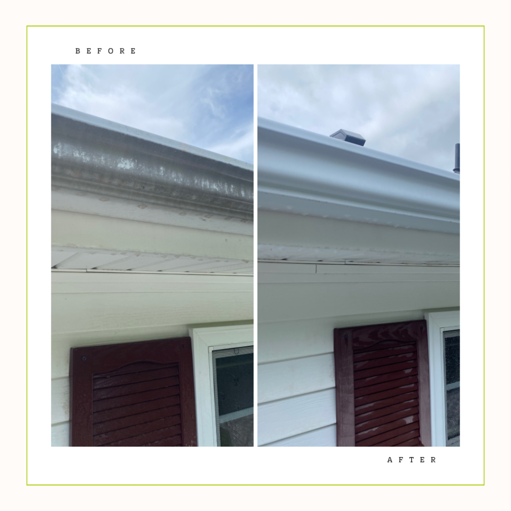 Gutter brightening service in Yorktown VA restoring exterior gutters