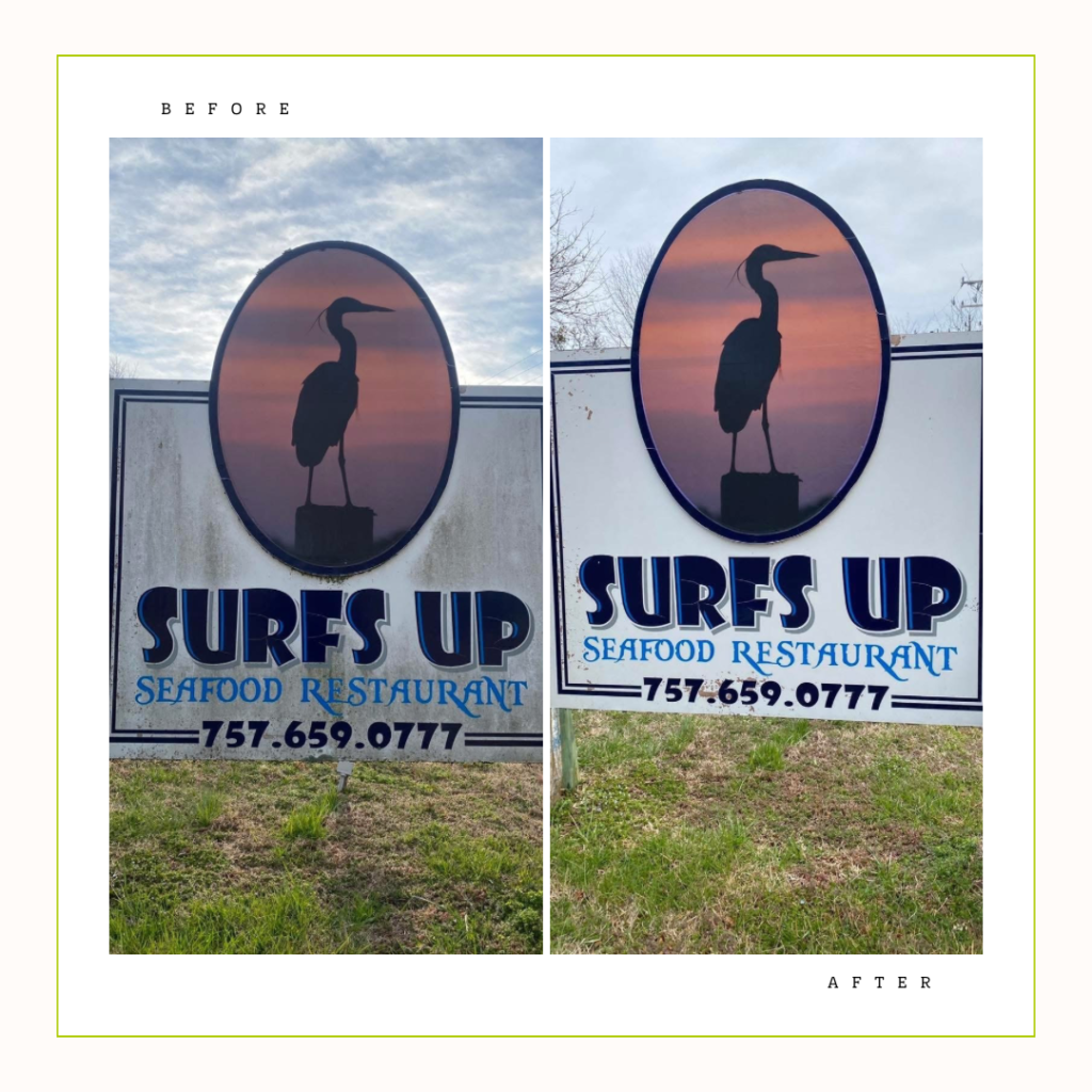 Commercial sign cleaning in Poquoson VA